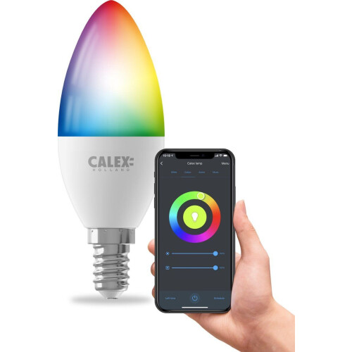 Calex Smart LED Lamp - E14 - Dimbaar - RGB en Wit licht - 4.9W (8712879144830)