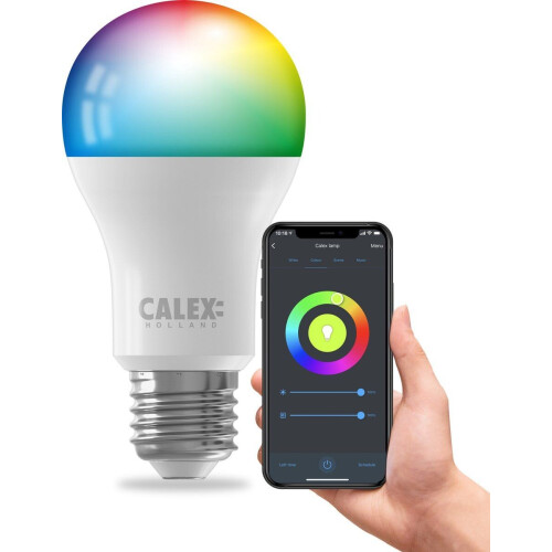 Calex Smart LED Lamp - E27 - Dimbaar RGB en Warm Wit - 9.4W