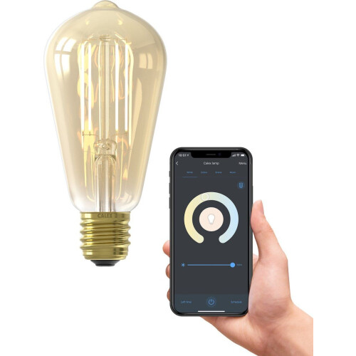 Calex Smart LED Lamp - E27 - Dimbaar - Warm Wit licht - Goud Tweedehands