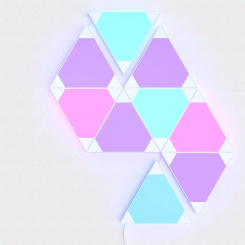 Calex Smart Triangle - LED Verlichting - 9 RGBIC Panelen - Wifi App Bediening (set van 9) Tweedehands