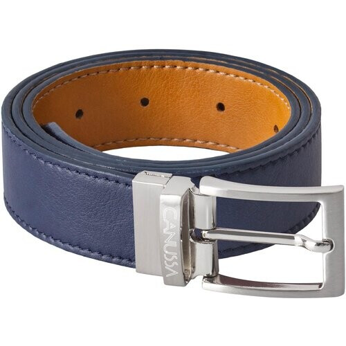 CANUSSA dames vegan Tweezijdige Riem Blauw / Camel Tweedehands