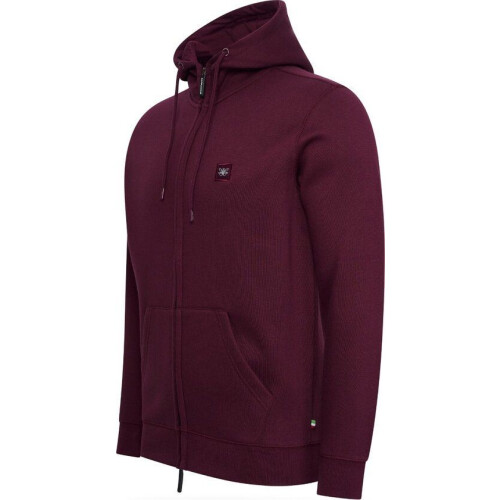 Cappuccino Italia Fleece Hood - Heren Vest - Normale pasvorm - Burgundy - Maat XL