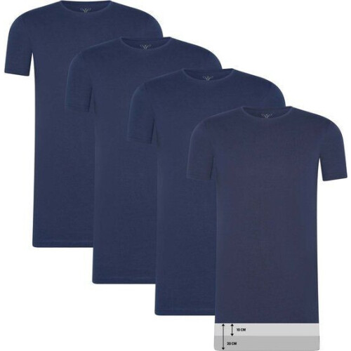 Cappuccino Italia - Heren Tee SS 4-Pack T-shirts - Blauw - Maat S Tweedehands