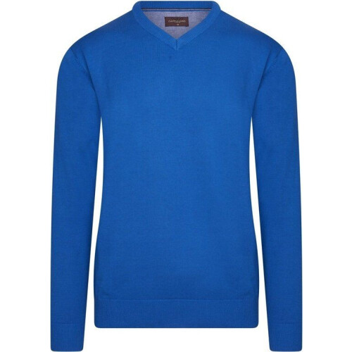 Cappuccino Italia Pullover - Heren Trui - Regular Fit - Koninklijk Blauw - Maat XL Tweedehands