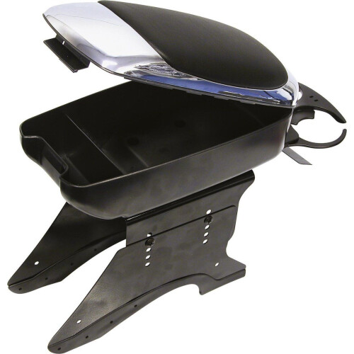 Carpoint Armsteun - Universeel - Verstelbaar met opbergruimte en bekerhouder - Zwart/chroom Tweedehands