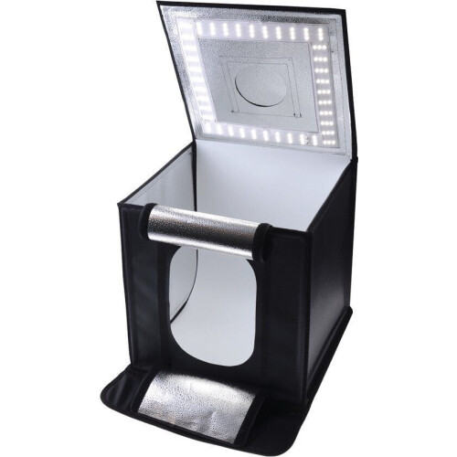 Caruba Portable Lightbox - Fotostudio - Dimbaar LED - 70x70x70cm - 4 Achtergronden