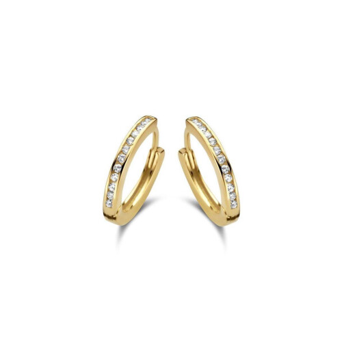 Casa Jewelry Oorringen Jacky - Oorringen - Goud verguld met zirkonia Tweedehands