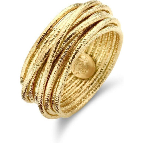 Casa Jewelry Ring Wikkel - Goud Verguld - Breedte 12 mm - Zilver Tweedehands