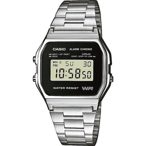 Casio A158WEA-1EF - Polshorloge - Digitaal - Zilverkleurig 33,2 mm