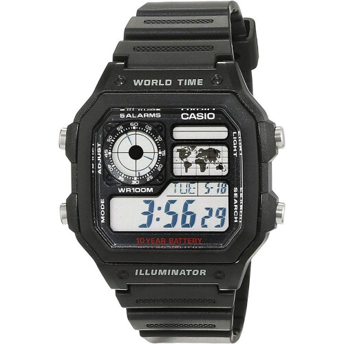 Casio AE 1200WH-1AVEF - Polshorloge - Quartz - 42 mm - Zwart