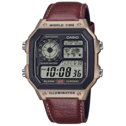 Casio AE-1200WHL-5AVEF - Heren Horloge - Digitaal - 10 ATM waterdicht