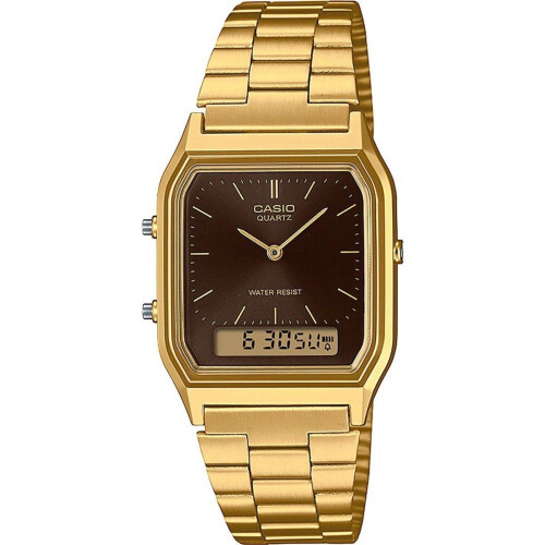 Casio AQ-230GA-5AMQYES - Horloge - Quartz - Staal - Goudkleurig - Ø 33.5 mm Tweedehands