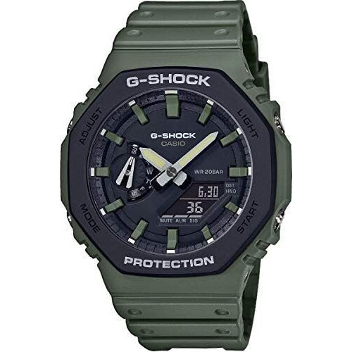 Casio G-Shock GA-2110SU-3AER - Heren Horloge - Quartz - 44 mm - Groen Tweedehands