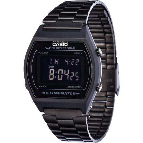 Casio Vintage Edgy B640WB-1BEF - Heren Horloge - 35 mm - Zwart Tweedehands