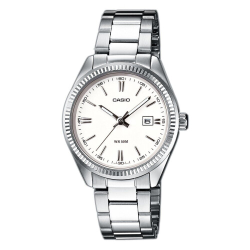 Casio�LTP�1302PD�7A1VEG Dames�horloge�zilver�-�30 mm