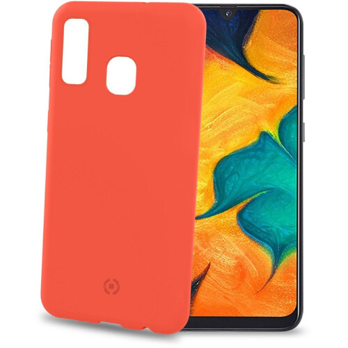 Celly Galaxy A40 - Siliconen Hoesje - Krasbestendig - Oranje