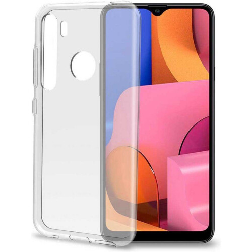 Celly Gelskin Siliconen hoesje - Geschikt voor Samsung Galaxy A21 - TPU Back cover - Transparant