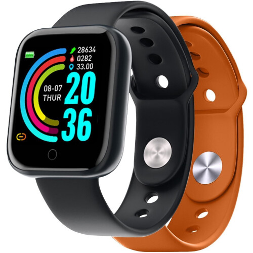 Celly Trainerbeat - Smartwatch - Afstand Bloeddruk Calorieënteller Hartslagsensor Oximeter Slaapmonitor Stappenteller - Zwart