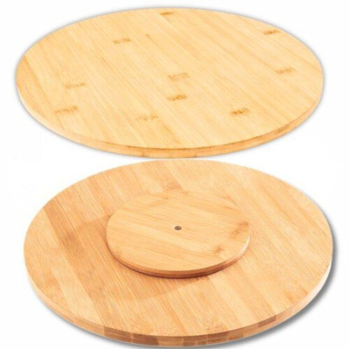 Ceruzo Lazy Susan - Draaibaar Dienblad - Ø 35cm - Draaiplateau -Serveerbord-Bamboe
