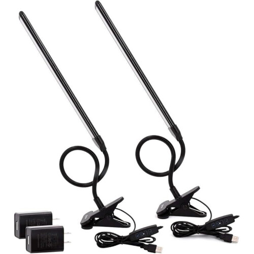 Cesunlight Bureaulamp - LED - Dimbaar - USB - Touchbediening - Zwart