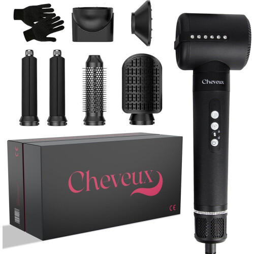 Cheveux 7-in-1 Airstyler PRO - Multistyler - 7 opzetstukken - Zwart