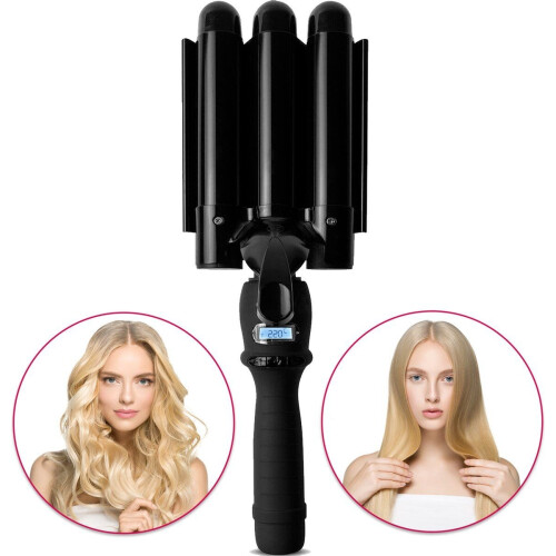 Cheveux SCV12 PRO - Wafeltang 25mm - Beach Waves - Zwart Tweedehands