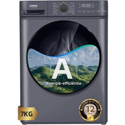 CHiQ CW07123863AX - Wasmachine - 7 KG - Space Pro - 16 programma's - AI Smart - Stoomwassen & Quick