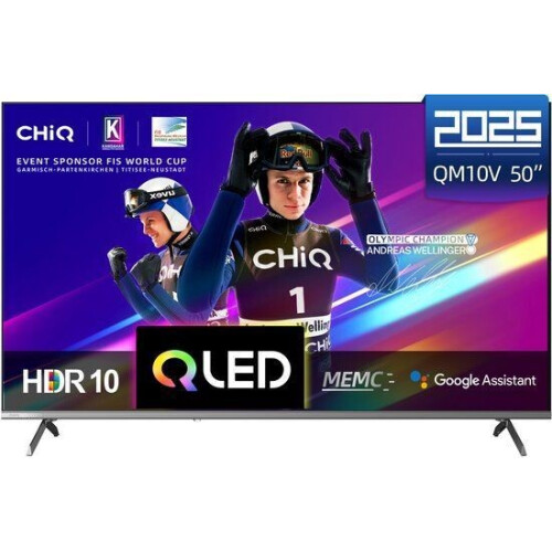 CHiQ U50QM10V - Smart TV 50 Inch - QLED Pro 4K UHD - Dolby Audio - Randloos Metal Design (2025) Tweedehands