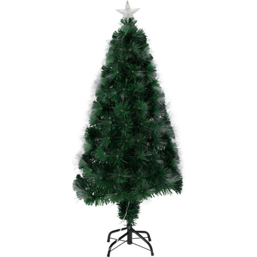 Christmas Decoration Fiber optic kerstboom - sterren led lampjes en piek - 60 cm - 8 functies