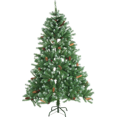 Christmas Gifts Kerstboom Empire Spruce - 180 cm - 708 takken met sneeuw en dennenappels - Wit Bruin Groen Tweedehands