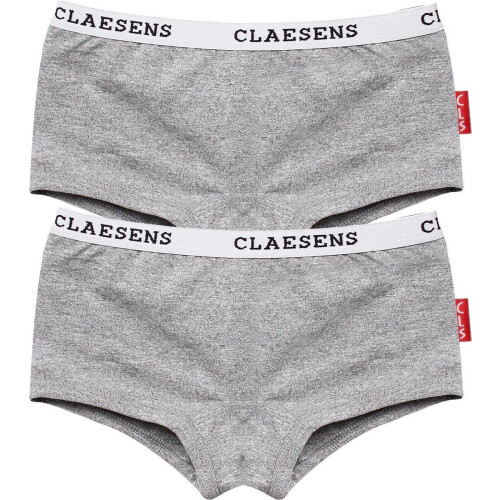 Claesen's® - Meisjes Hipster 2-pack - 95% Katoen 5% Lycra - Grijs (2 stuks)