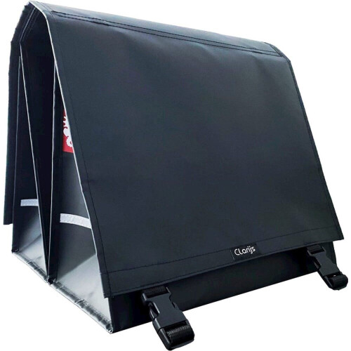 Clarijs Fietstas dubbel XL PVC 46L met uitsparing matt zwar Tweedehands