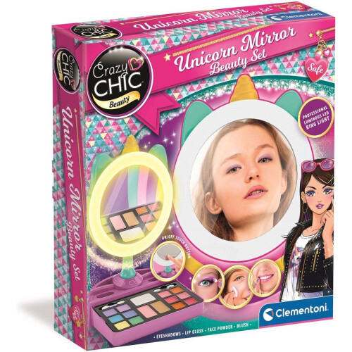 Clementoni Crazy Chic - Make-up spiegel - Lichtgevend met make-up palet - Vanaf 6 jaar