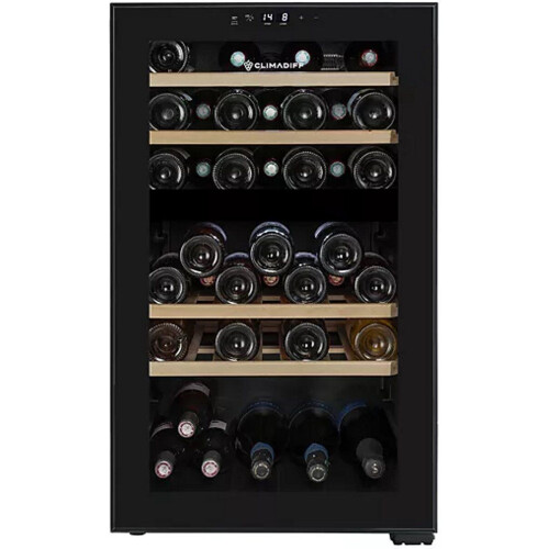 Climadiff CEPAGE52DZF - vrijstaande wijnklimaatkast - 52 flessen - 2 zones 5-20°C - zwart Tweedehands