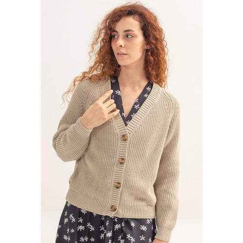 Clotsy dames vegan Vest Marta Beige Tweedehands