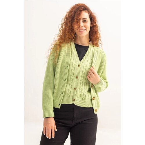 Clotsy dames vegan Vest Marta Limoengroen Tweedehands