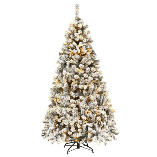 Coast 180 cm kerstboom met sneeuwpremium PVC -naalden met LED -lichten Kunstbaum Kerstmis Tweedehands