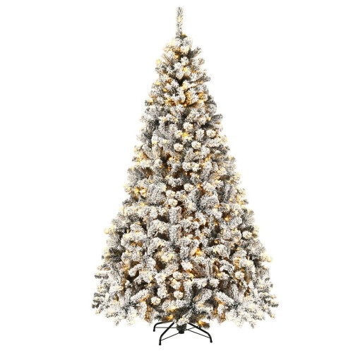 Coast 225 cm - Kunstmatige kerstboom - 450 LED lichten warm wit - Sneeuwbedekte PVC naalden