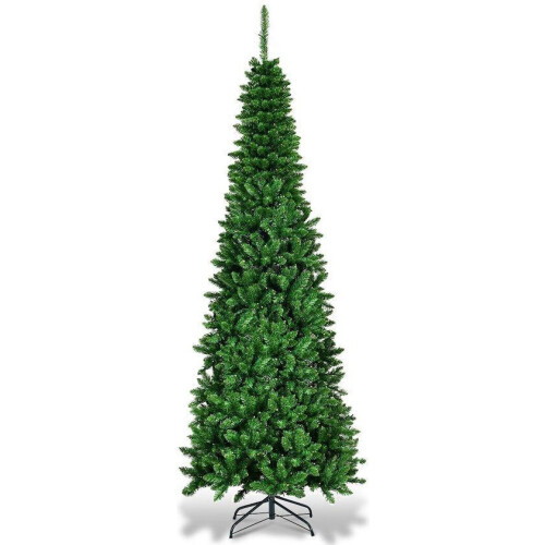 Coast Kerstboom Potloodvormig MET Warm Witte LED-Verlichting En Metalen Voet&- 200cm