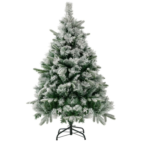 Coast Kunstkerstboom Met Sneeuw En Verlichting - 150 Warmwitte LED-Lampjes - 136 cm Hoog - Groen Tweedehands