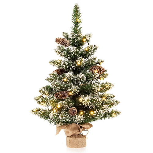 Coast Kunstkerstboom Tafelmodel 64 cm - Mini Kerstboom met 50 LED Lampjes - 8 Lichtstanden - Groen Tweedehands