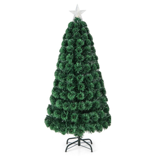 Coast Kunstmatige Kerstboom - 150 cm - 170 LED Lampjes - Groen - Met Ster & 8 Lichtstanden
