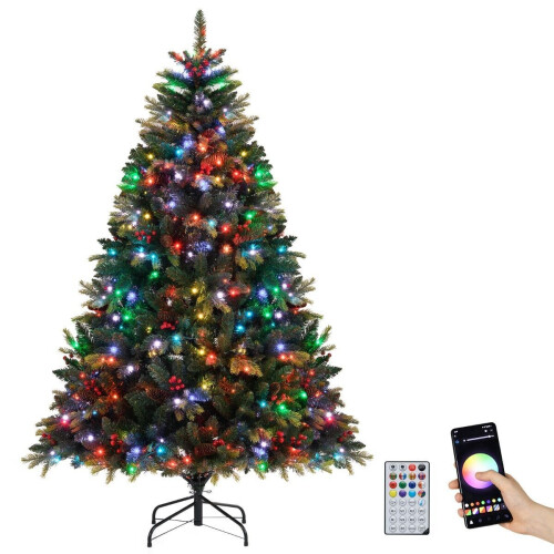 Coast Kunstmatige Kerstboom - 180 cm - 370 RGB APP-gestuurde LED-lampjes - Groen