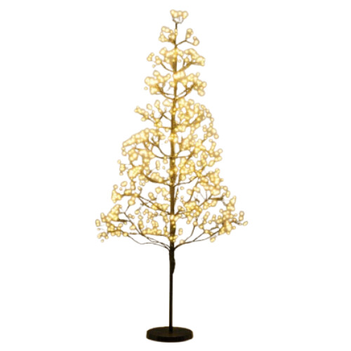 Coast Lichtboom Kunstboom - 120 cm - 800 Warm Witte LED-lampjes - Zwart