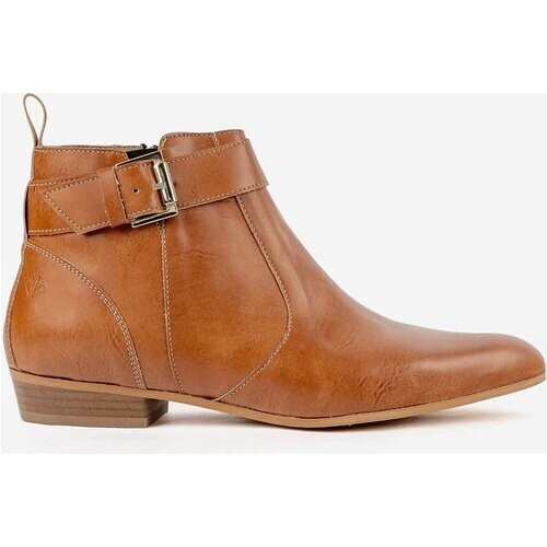 COG dames vegan Enkellaarsjes Olympe Camel Tweedehands