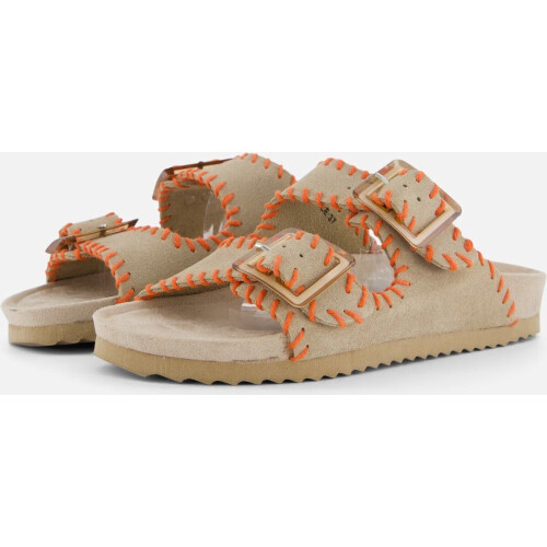 Colors of California Sandalen - Platte Sandalen - Suede bovenwerk - Beige - Maat 36 Tweedehands