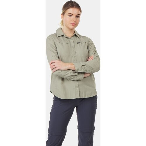 Columbia Silver Ridge 3.0 Eur Langemouwen Top Dames Lichtkaki Tweedehands