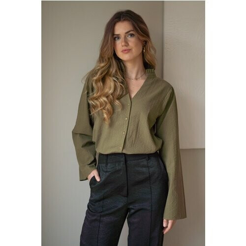 Common and Sense dames vegan Blouse Luca Groen Tweedehands