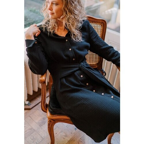 Common and Sense dames vegan Jurk River Zwart Tweedehands