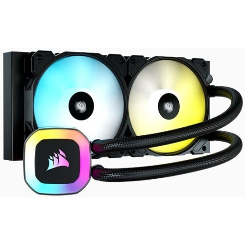 Corsair H100 RGB - Liquid CPU Cooler - 240mm - 2 ventilatoren (2 stuks)